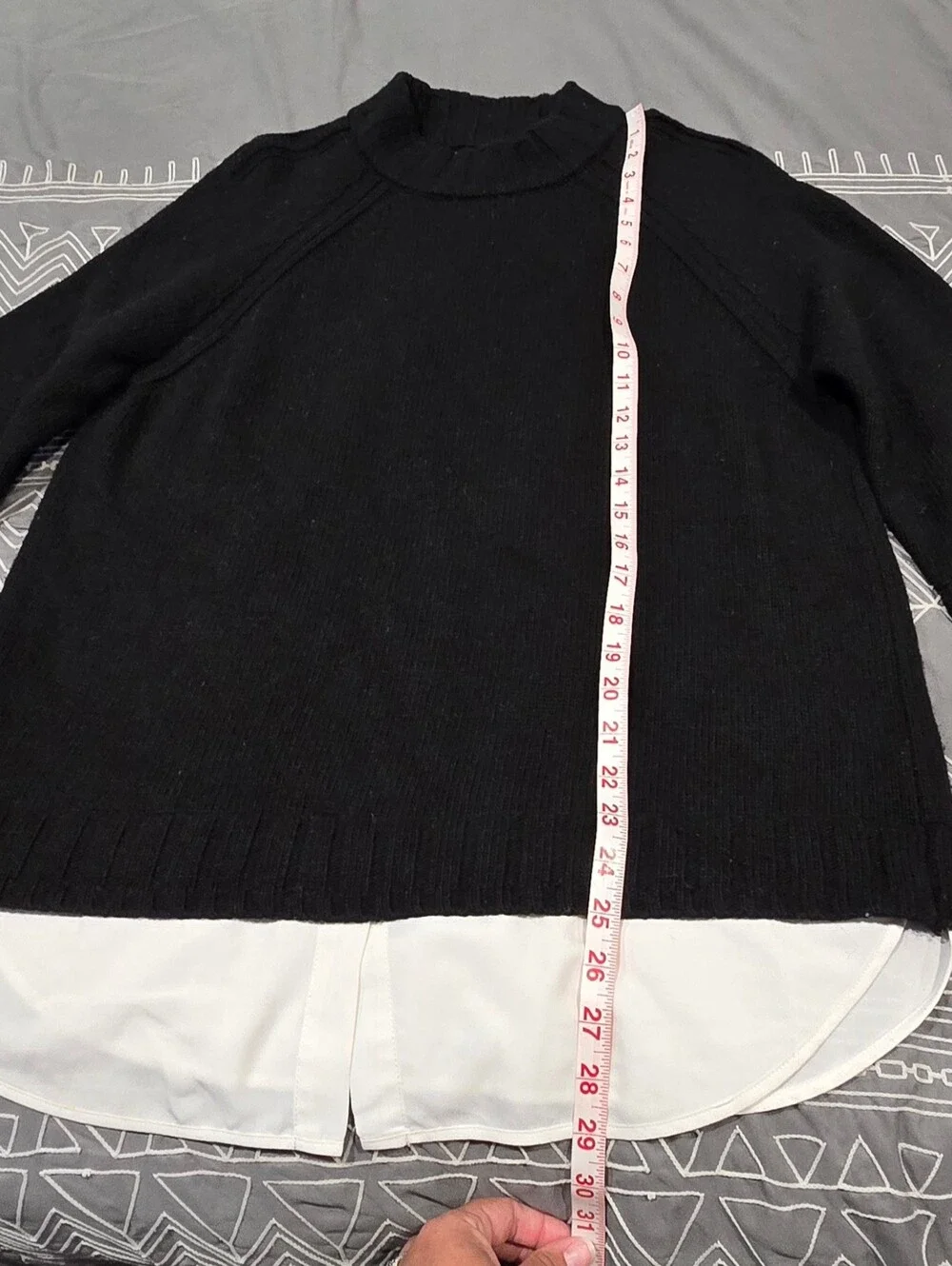 Brochu Walker Wool Cashmere Blended Black Sweater Size Medium - Picture 3 of 6